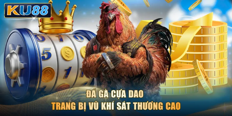 Đá gà cựa dao trang bị vũ khí sát thương cao