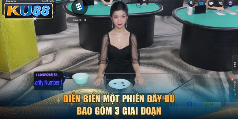 Diễn biến một phiên đầy đủ gồm 3 giai đoạn