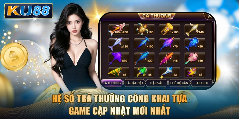 Hệ số trả thưởng công khai tựa game cập nhật mới nhất