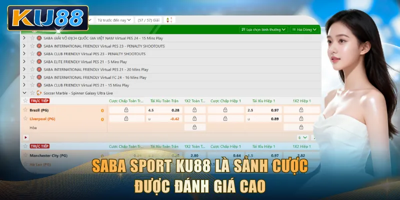 SABA Sport KU88 là sảnh cược được đánh giá cao