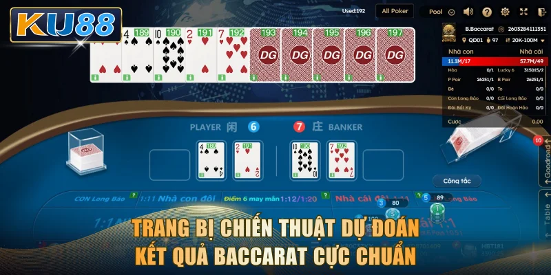 Trang bị chiến thuật dự đoán kết quả Baccarat cực chuẩn